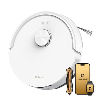 dreame F20 Eco Robot Vacuum and Mop 2-in-1, 18,000Pa Suction, Upgraded from F10,Obstacle Avoidance, Mopping, Dual Anti-Tangle System, Smart LiDAR Navigation, App & Voice Control, White