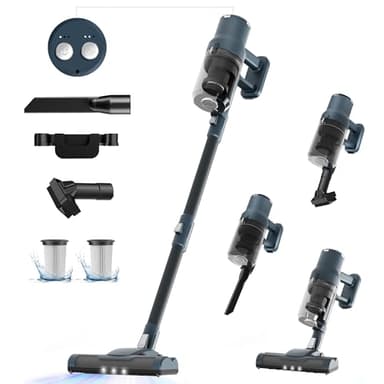 6-in-1 Cordless Vacuum Cleaner with LED Light, 3 Speeds & Up to 40 Mins