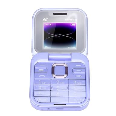 Generic 4G Flip Phone Unlocked for Seniors, 1.77 Inch Screen Dual SIM Dual Standby, Senior Flip Phone with Bluetooth MP3 FM, High Volume Speaker One Click Dialing (Purple)