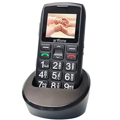 artfone 4G SIM-Free Mobile Phone for The Elderly with Big Button, LTE Unlocked Easy to Use Basic Senior Phone with SOS Button, Loud Volume, 1800 mAh,Charging Dock and Torch (1 Nano SIM Slot)