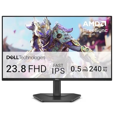 Dell 24 Gaming Monitor - SE2426HG, 24-inch Full HD, 240Hz Refresh Rate, Fast 0.5ms Response Time, AMD FreeSync Premium